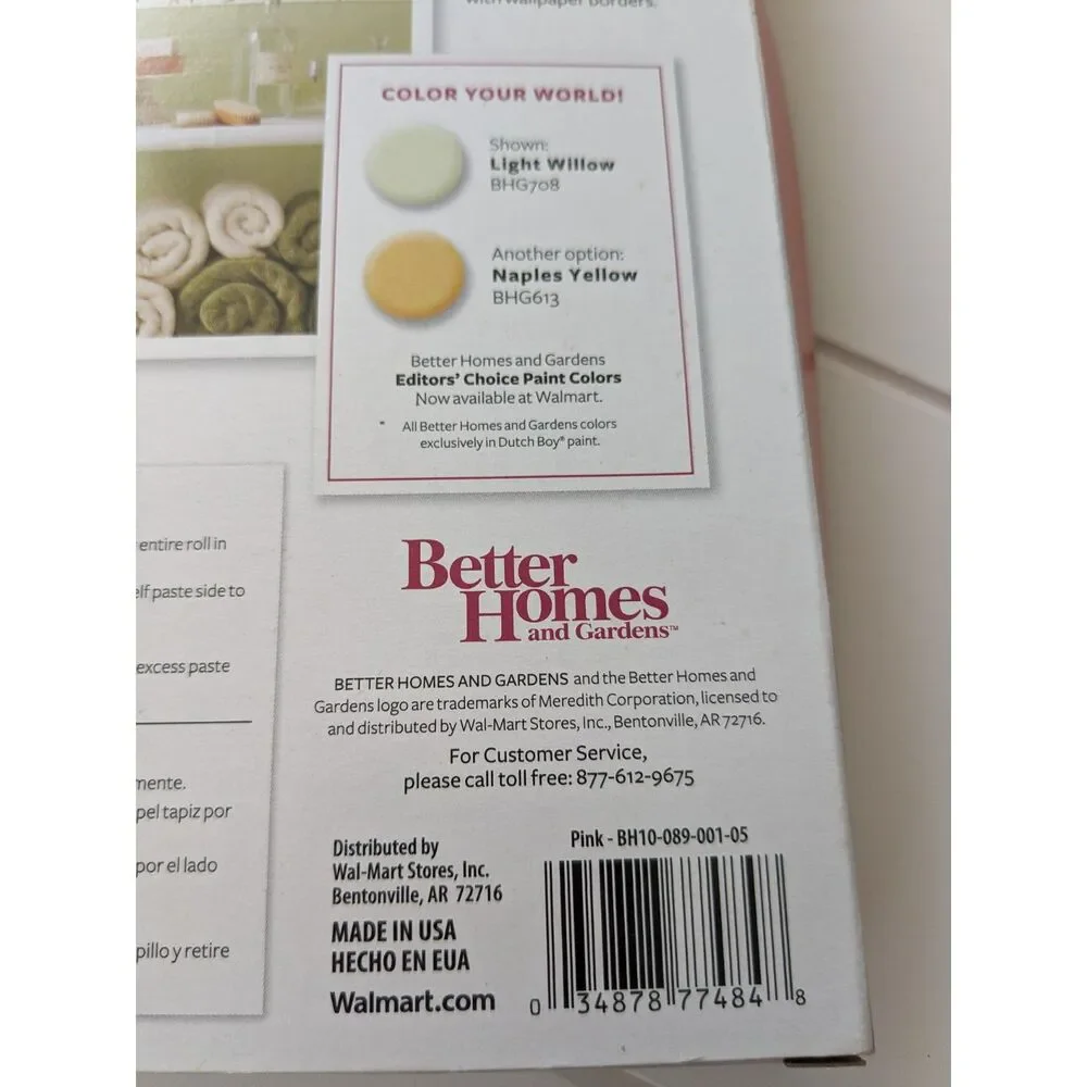 Better Homes & Gardens Wallpaper Border - Pink Flowers - 6.75
